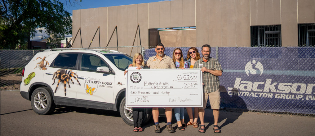 Missoula Butterfly House & Insectarium our 2022 Q2 Cheers for Charity Recipient