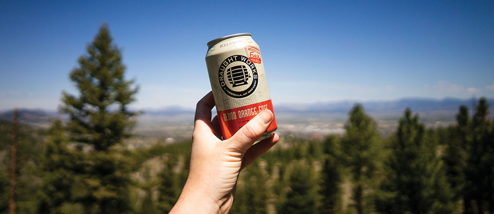 Blood Orange Gose Brewed at Draught Works Brewery in Missoula, MT