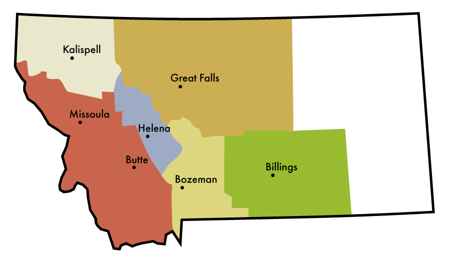 Montana beer distributor map